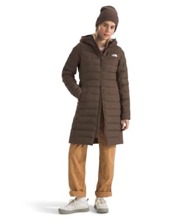 The North Face Women's Aconcagua Parka | Wind Resistant, Water Repellent, 600 Fill Waterfowl Down Insulation, Adjustable 3 Piece Hood, Smokey Brown, Medium