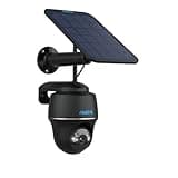 REOLINK 5MP Security Camera System Wireless Outdoor, Pan Tilt Battery Solar Cam with 2.4/5GHz Dual-Band WiFi, Smart Detection, Time Lapse, Home Hub Compatible, Argus PT + Solar Panel (Black)