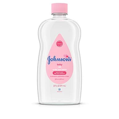 Johnson's Baby Oil, Pure Mineral Oil to help Prevent Moisture Loss for Baby, Kids & Adults, Gentle & Soothing Baby Massage Oil for Dry Skin Relief, Original Scent, Baby Essentials, 20 fl. oz