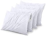 Utopia Bedding Waterproof Queen Size Pillow Protectors Zippered (4 Pack, White), Dust Mite and Bed Bug Proof Pillow case Protectors, Moisture Wicking Pillow Encasement Covers 20 x 28 Inches