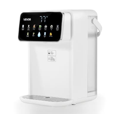 VEVOR Instant Hot Water Dispenser, Countertop Boiling Water Dispenser with Adjustable 7 Temperatures & 7 Water Volumes, 118oz Removable Water Tank, Quick Heating with Touchscreen & Child Lock for Home