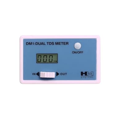 HM Digital DM-1 In-Line Dual TDS Monitor, 0-9990 ppm Range, +/- 2% Readout Accuracy,Blue & White