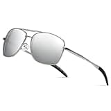 SUNGAIT Men's Polarized Square Aviator Sunglasses Durable Metal Frame for Fishing Driving Golf 100% UV Protection SGT925-YSY