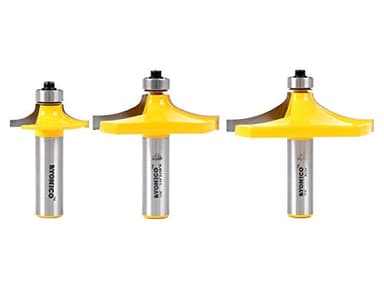 YONICO Router Bits Table Edge Thumbnail Set 3 Bit 1/2-Inch Shank 13340