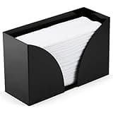 SimplyImagine Acrylic Countertop Paper Towel Holder Dispenser - Black Napkin Holder for Bathroom - Black Paper Towel Dispenser