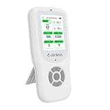 LifeBasis Air Quality Monitor Indoor, 10-in-1 Air Quality Detector with Stand, Real-Time Air Meter Test AQI, PM1.0, PM2.5, PM10, CO2, TVOC, HCHO, Particles, Temperature and Humidity with Alert -White