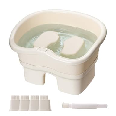 Sitz Bath Tub for Hemorrhoids,Sits Bath Kit for Women & Men,Wider Seat,Deeper Bowl,Adjustable Height,Anti Slip with Drain Tube