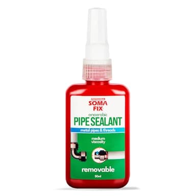 Pipe Thread Sealant - Anaerobic Sealant for Metal Pipe Threads, Fittings, Gaskets & Joints - Medium Viscosity, High-Pressure & Oil Resistant, Removable (1.7 fl oz / 50ml)