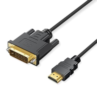 HDMI to DVI Adapter Cable,Bi Directional DVI-D 24+1 Male to HDMI Male Cable,High Speed Adapter Cable Support 1080P Full HDMI Compatible with Raspberry Pi,Roku,X-Box One,PS3/4/5,Graphics Card,2m