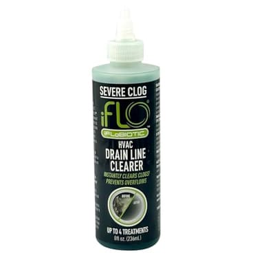 iFLO® Severe Clog Relief™ - 5X A/C Drain Line Cleaner Concentrate – Heavy-Duty HVAC System Solution for Tough Clogs & Buildup – Professional Liquid Drain Cleaner and Unclogger, 8oz Bottle, 1 Pack
