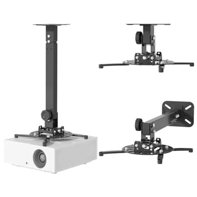 JOY worker Universal Projector Ceiling Mount Wall Bracket Holder Fits Flat or Sloped Ceiling Height Adjustable with Extendable Arms for Home and Office Projector