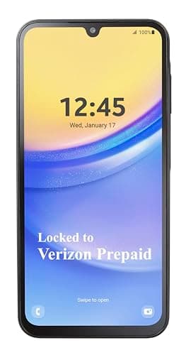 Verizon Prepaid Samsung Galaxy A15 5G, 64GB Prepaid Smartphone, 6.5” FHD+ Super AMOLED Display, 50MP Triple Camera, Long Lasting Battery, Android 14, Black - Locked to Verizon Prepaid