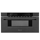 ZLINE 30" 1.2 cu. ft. Built-in Microwave Drawer in Black Stainless Steel