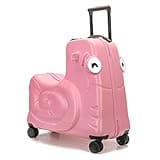 SEA PUNK Kids Luggage, Kids Ride-on Luggage with Spinner Wheels Suitcase, Kid's Ride-On Suitcase Help Your Child Relax, Carry On Trolley Luggage with Password Lock, 22"