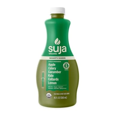 Suja Organic Mighty Dozen Cold Pressed Juice Drink, With Apple, Celery, Cucumber, Kale and Collard Greens, 46 fl oz Bottle