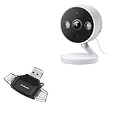 BoxWave Smart Gadget Compatible with TP-Link Tapo C120 Security Camera - AllReader SD Card Reader, microSD Card Reader SD Compact USB - Jet Black