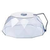 Alipis Microwave Oven Cover Glass Display Dome Cloche 1pc Geometric Microwave Hood Abs Steam Protective Screen Microwave Splatter Protector Food Splatter Cover