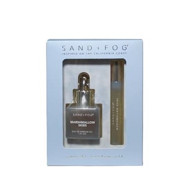 Sand + Fog Marshmallow Skies Eau De Parfum Set, 1 fl oz Oil Dropper and 0.33 fl oz Roller