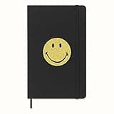 Moleskine Limited Edition Smiley Notebook, Hard Cover, Large (5" x 8.25"), Ruled/Lined, Black, 176 Pages