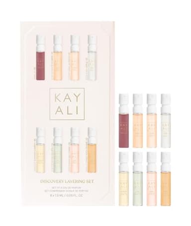 Huda KAYALI Beauty Discovery Perfume Layering Gift Set of 8 Eau De Parfum Samplers (8 x 1.5 mL)
