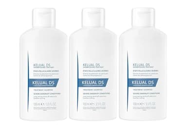 KELUAL DS Anti-Dandruff Shampoo, Treatment Shampoo for Severe Dandruff, Long-Lasting Relief, 3.3 Fl Oz (3 Pack)