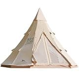 MC TOMOUNT Canvas Teepee Tent with Stove Jack Bell Tent Yurt for Glamping Truck Car Camping 4 Season