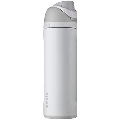 Owala FreeSip Insulated Stainless Steel Water Bottle with Straw, BPA-Free Sports Water Bottle, Great for Travel, 24 Oz, Shy Marshmallow