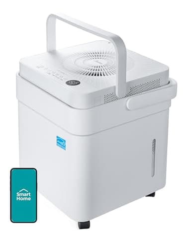 Midea Cube 20 Pint Dehumidifier for Basement, Up to 1,500 Sq. Ft. dehumidifier with drain hose, ENERGY STAR Certificated, Smart Control, Compatible with Alexa, White
