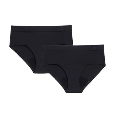 Thinx for All Period Underwear, Everyday Comfort Brief, Holds Up to 12 Regular Tampons*, Period Panties, Leakproof, Reusable & Controls Odor, Black, 2 Pack, L