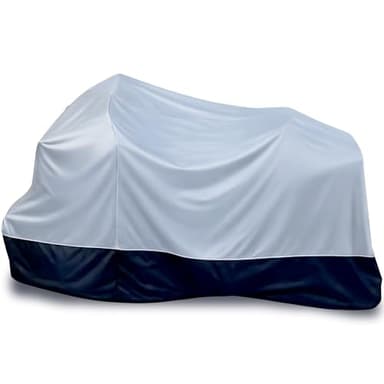 CoverSeal Heavy Duty Motorcycle Cover | Patented 360° Weighted Seal | Wind, Dust, Water Resistant | Large Motorcycle Cover | Fits Harley Davidson, Honda, Suzuki, Yamaha | 103L x 40W x 60H