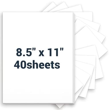Cardstock 8.5 x 11, Thick Printer Paper 75 lb/200 gsm, 40 Sheets Card Stock White, Heavy Card stock, White CardStock Paper for Invitations, Diy Cards, Business Cards, Menus, Crafts, Drawing etc