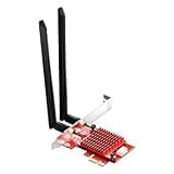 BZIZU WiFi 6E PCIe Card | Intel AX210 Chip | 5400Mbps Tri-Band 2.4GHz/5GHz/6GHz | Bluetooth 5.3 | Low Latency Wireless Adapter for Gaming & Streaming | Windows 10/11 Compatible