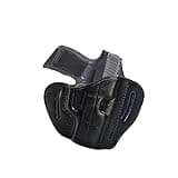 Sig P365 OWB Concealed Cary (CCW) Holster, Right Hand Draw, Leather & Handmade, Compatible with Sig P365, Ruger LCP 380, SW Bodyguard (Black)