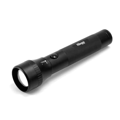 Hilngav Heavy Duty 2-Cell D Battery LED Big Flashlights, Zoomable Single Mode Aluminum Alloy Torch Flashlight, Rugged Metal Flashlight for Outdoor Adventures Emergency Hiking Camping Caving (1 Pack)