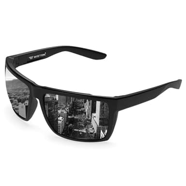 WISTON Polarized XL Z87 Sunglasses for Big Wide Heads Men Women,TR90 Ultralight UV400 Protection Sun Glasses Z8234 Black