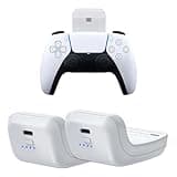 Uwayor PS5 Controller External Battery Pack for Sony PlayStation 5 PS5 DualSense Controller, 2 Pack 3000mAh Rechargeable PS5 Replacement Battery Extender with Type-C Charging Cable (2)