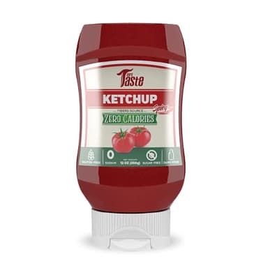 Mrs Taste Sugar Free Spicy Ketchup, Zero Calories, Zero Sodium, Zero Sugar, High Fiber, Keto Friendly, Paleo Friendly, Condiments and Sauces (12 oz, Spicy Ketchup)