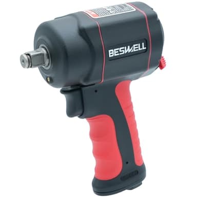 BESWELL-885 Ft.lbs Max Loosen Torque 1/2" Stubby Size Jumbo Hammer Air Impact Wrench-BW-112B3N