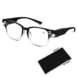 Magnifying Glasses with Light Reading Glasses Bright LED Readers with Lights Built in Glasses with Lights and Magnifier for Men Women Eyeglasses Lighted Magnifier Nighttime LED Reading Glasses+300