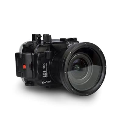 Sea frogs Underwater Camera Housing Compatible with Canon EOS M6 18-55mm IPX8 40m/130ft Maximum Diving Depth Waterproof Camera Case for Diving, Surfing, Rowing
