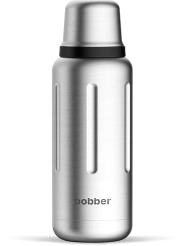 Bobber - 34 oz Vacuum Insulated Stainless Steel Water Bottle with Cup Lid - Dishwasher Safe - Keeps Drinks Hot for 48 Hours and Cold for 72 Hours - Double Walled Thermo Flask (Matte)