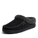 Dearfoams Men's Indoor/Outdoor Breathable Memory Foam Clog Offered in Wide Widths, Black, Large