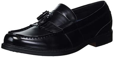 Nunn Bush Keaton Kiltie Tassel Slip On Loafer with Comfort Gel mens,Black Polished,11