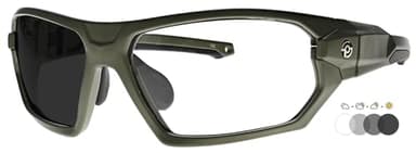 Phillips Safety Photochromic Safety Glasses Q368 - Transition Safety Glasses for Indoor and Outdoor - Meet Ansi Z87 (Military Green)
