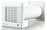 VENTS-US GK 125 MA - Easy to Install 5" Through-The-Wall Exhaust Ventilation Fan with 102 CFM, Comes with PVC Ducting and an Exterior Plastic Cover