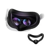 AMVR Upgraded Silicone Face Cover Compatible with Meta/Oculus Quest 3S Accessories, NOT Compatible with Quest 3, Sweatproof Face Pad, with Nose Pad, Immersive VR Experience