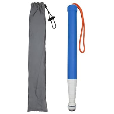 Walking Stick for Blind Telescopic Cane with Storage Bag, 51" Extented Anti Slip Shockproof Retractable Folding Reflective Telescoping Prop Gadgets Items for Seeing Eye Vision Visually Impaired-Blue
