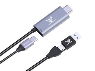 DiamondTiger Capture Card with 100W PD 6Ft HDMI Cable to USB 3.0/USB C 1080P 60fps Cam Link Card,Record Capture Device for Streaming, Live Broadcasting,Video Conference,Teaching,Gaming Quest 3 VR