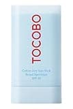Cotton Airy Sun Stick SPF 50 Broad Spectrum Korean Matte Sunscreen Stick for Face - Travel Size Sebum Control Sunblock -Vegan, Lightweight, Non-Sticky 0.67 oz