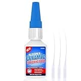 ALECPEA 20g Ceramic Super Glue for Porcelain and Pottery Repair - Rapid-Setting, Waterproof Adhesive for Porcelain, Pottery, Dishes, Tiles, DIY Crafts, and More